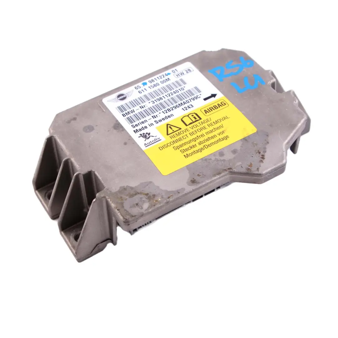 Airbag ECU Unidad De Control Modulo para Mini Cooper One R55 R56 R57 con número de pieza 9811224 Mini Cooper One R55 R56 R57 Airbag ECU Unidad De Control Modulo - SKU 9811224 - Número de pieza 9811224