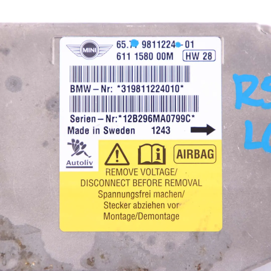 Mini R55 R56 R57 Moduł Sterownik Poduszki - SKU 9811224 - Numer Części 9811224