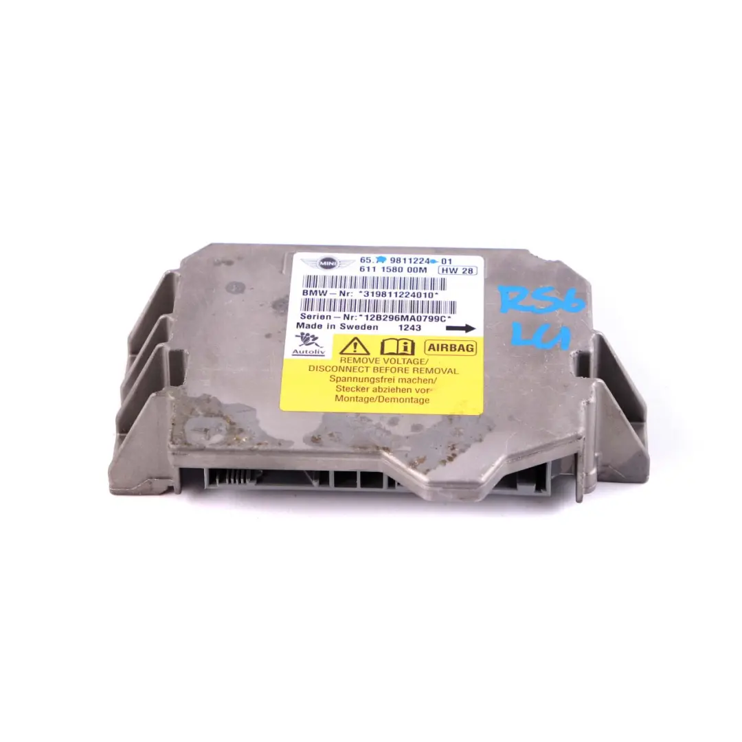 Airbag ECU Control Unit Module Mini Cooper One R55 R56 R57 - SKU 9811224 - Part number 9811224