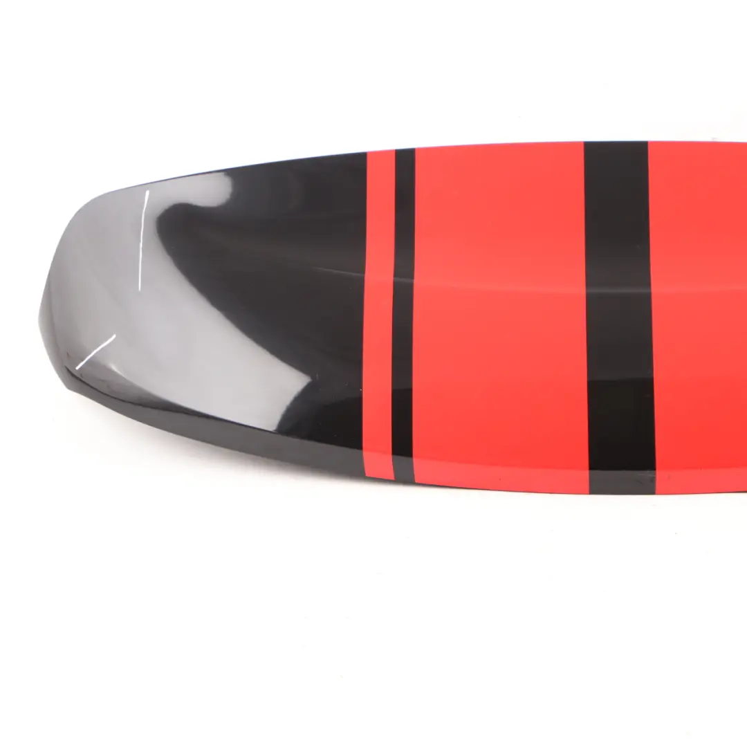 Spoiler Mini R60 Tailgate Boot Trim Red Stripes Absolute Black Metallic B11 to Rear with Part number 9811626 Rear Spoiler Mini R60 Tailgate Boot Trim Red Stripes Absolute Black Metallic B11 - SKU 9811626-ABS1 - Part number 9811626