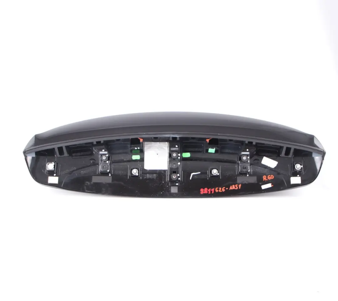 Spoiler Mini R60 Tailgate Boot Trim Red Stripes Absolute Black Metallic B11 to Rear with Part number 9811626 Rear Spoiler Mini R60 Tailgate Boot Trim Red Stripes Absolute Black Metallic B11 - SKU 9811626-ABS1 - Part number 9811626