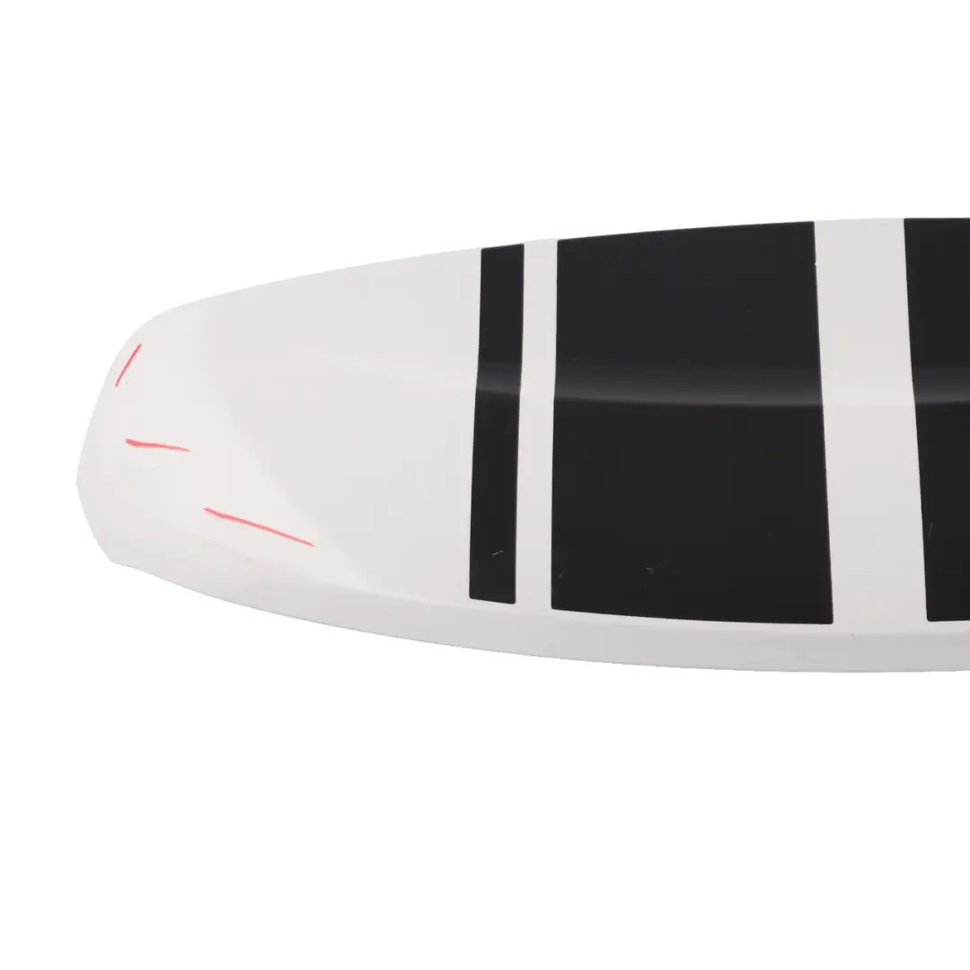 Boot Spoiler Light White - B15 Black Stripes to Mini R60 Rear Tailgate with Part number 9811626 Mini R60 Rear Tailgate Boot Spoiler Light White - B15 Black Stripes - SKU 9811626-LW - Part number 9811626