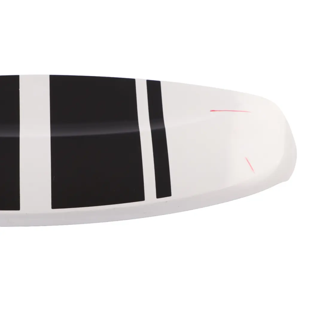 Boot Spoiler Light White - B15 Black Stripes to Mini R60 Rear Tailgate with Part number 9811626 Mini R60 Rear Tailgate Boot Spoiler Light White - B15 Black Stripes - SKU 9811626-LW - Part number 9811626