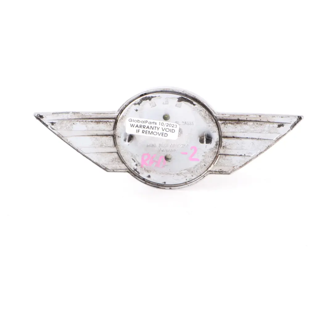 Emblema Frontal Insignia Logo Cromo para MINI Cooper R60 R61 2 con número de pieza 9811725 MINI Cooper R60 R61 2 Emblema Frontal Insignia Logo Cromo - SKU 9811725-2 - Número de pieza 9811725