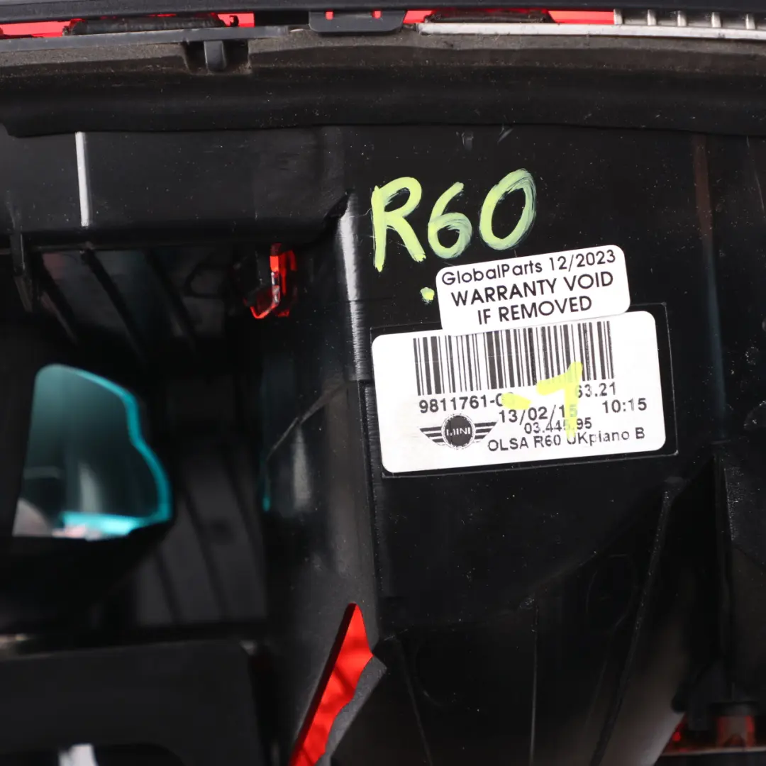 Luz Trasera Luz Trasera Trasera Izquierda para Mini Countryman R60 con número de pieza 9811761 Mini Countryman R60 Luz Trasera Luz Trasera Trasera Izquierda - SKU 9811761-1 - Número de pieza 9811761