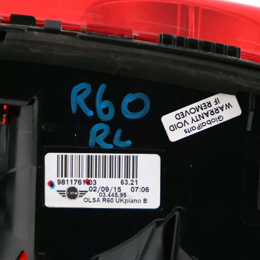 Side Tail Lamp Light Taillight Rear Left N/S to Mini Countryman R60 with Part number 9811761 Mini Countryman R60 Side Tail Lamp Light Taillight Rear Left N/S - SKU rhd-9811761 - Part number 9811761