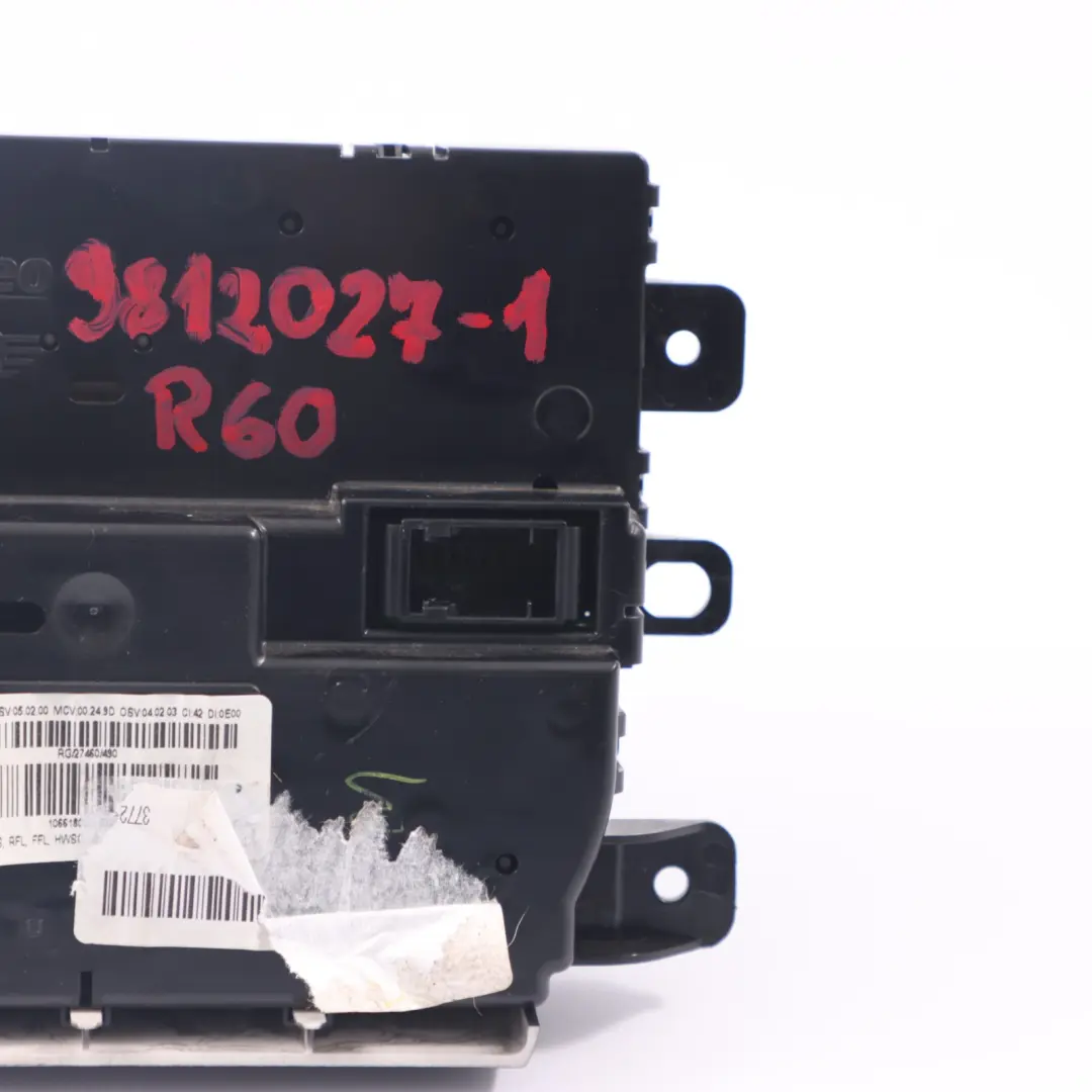 Mini Cooper R60 R61 Automatic Air Conditioning Heater Control Unit Switch Sport - SKU 9812027-1 - Part number 9812027