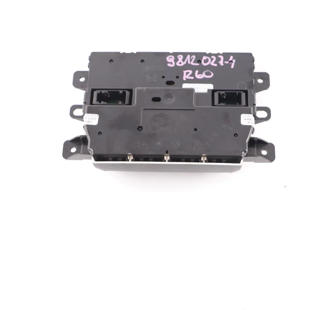 Mini Cooper R60 R61 Automatic Air Conditioning Heater Control Unit Switch - SKU 9812027-4 - Part number 9812027
