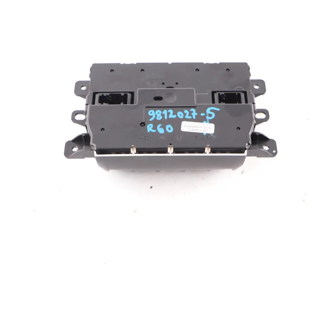 Conditioning Heater Control Unit Switch Panel to Mini R60 R61 Automatic Air with Part number 9812027 Mini R60 R61 Automatic Air Conditioning Heater Control Unit Switch Panel - SKU 9812027-5 - Part number 9812027
