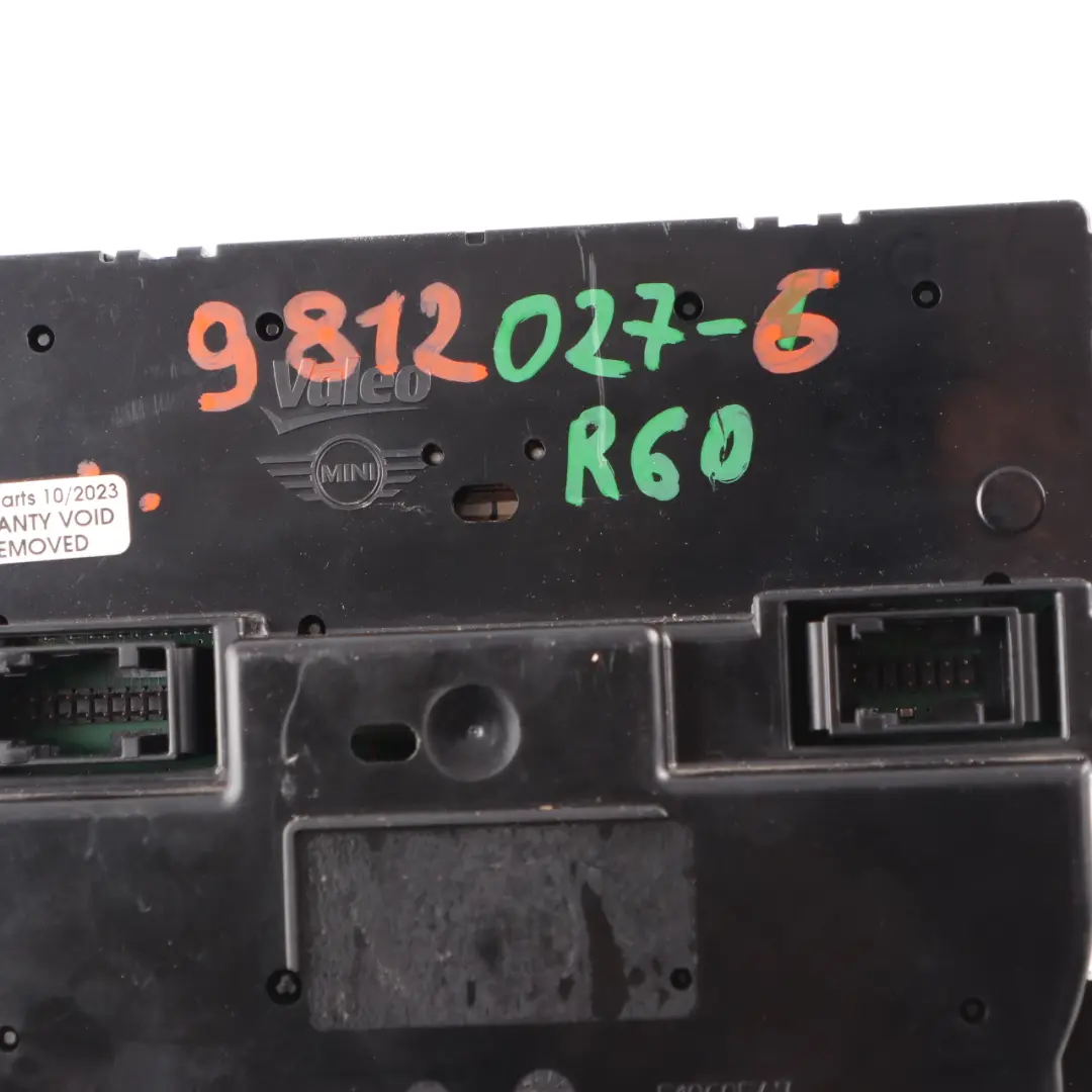 Conditioning Heater Control Unit Switch Panel Heated to Mini R60 R61 Automatic Air with Part number 9812027 Mini R60 R61 Automatic Air Conditioning Heater Control Unit Switch Panel Heated - SKU 9812027-6 - Part number 9812027