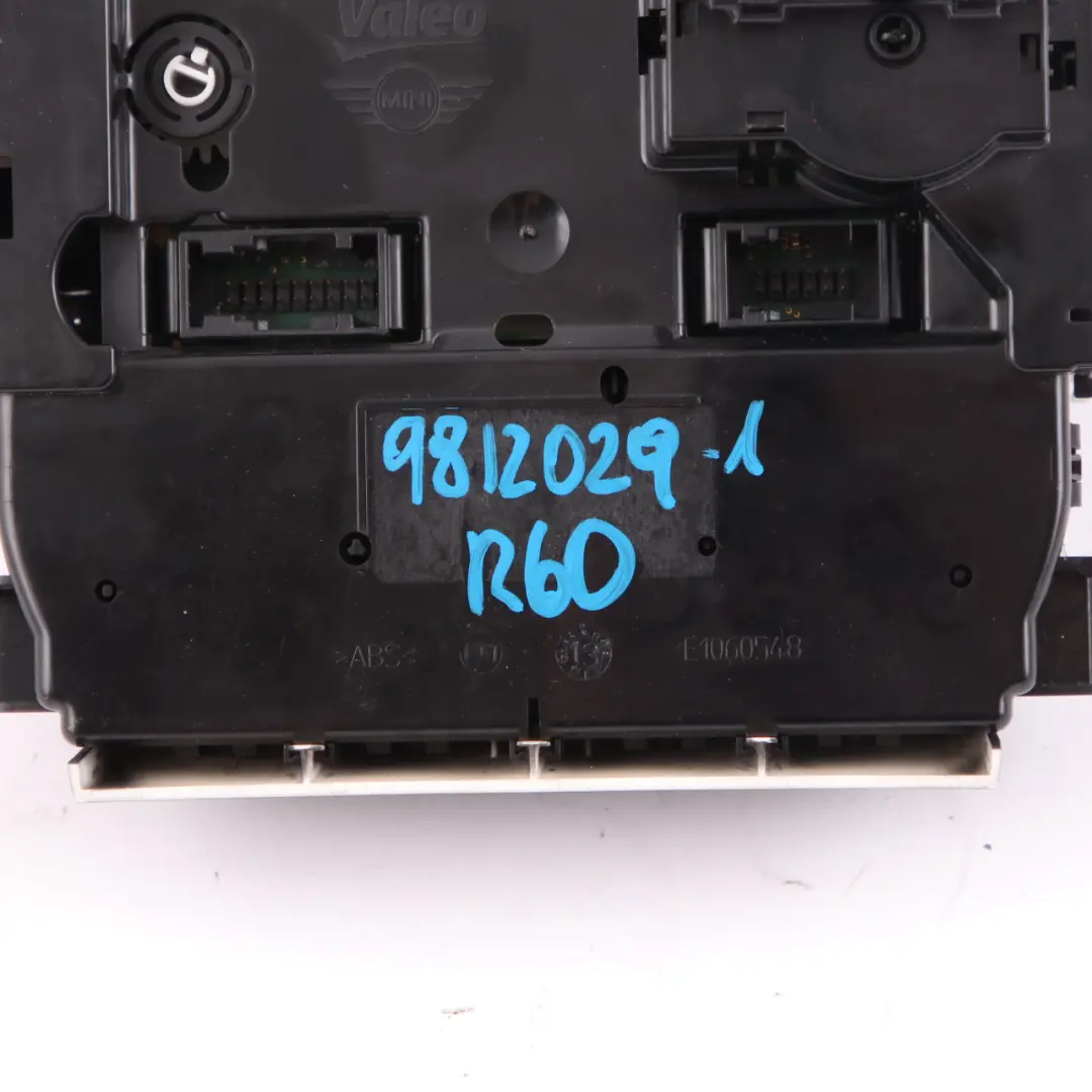 Klimaanlage Heizung Steuergerät Schalter 9811998 für Mini Cooper R60 R61 mit Teilenummer 9812029 Mini Cooper R60 R61 Klimaanlage Heizung Steuergerät Schalter 9811998 - SKU 9812029-1 - Teilenummer 9812029