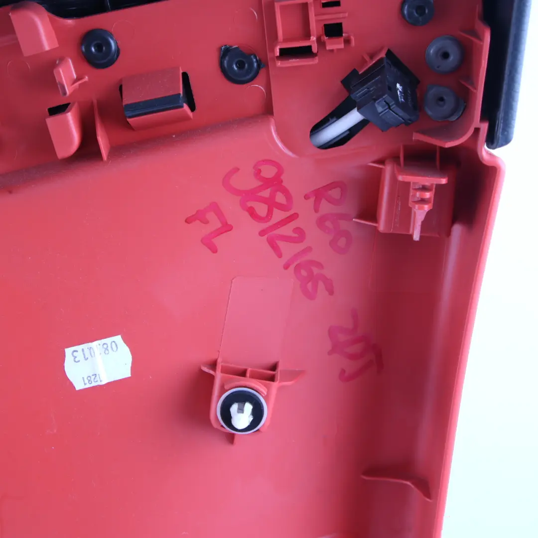 Front Left N/S Door Card Trim Panel Pure Red Anthracite to Mini Countryman R60 with Part number 9812165 Mini Countryman R60 Front Left N/S Door Card Trim Panel Pure Red Anthracite - SKU 9812165 - Part number 9812165