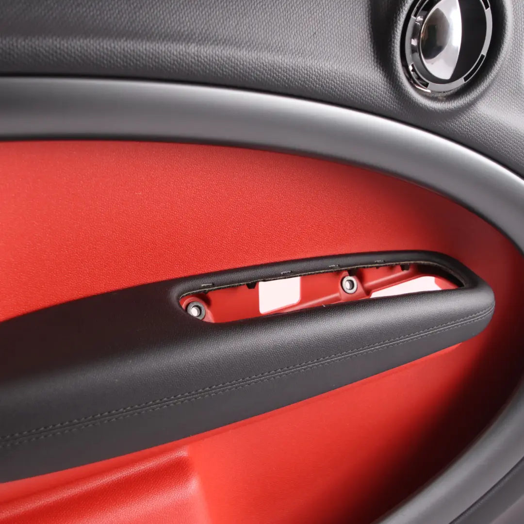 Front Left N/S Door Card Trim Panel Pure Red Anthracite to Mini Countryman R60 with Part number 9812165 Mini Countryman R60 Front Left N/S Door Card Trim Panel Pure Red Anthracite - SKU 9812165 - Part number 9812165