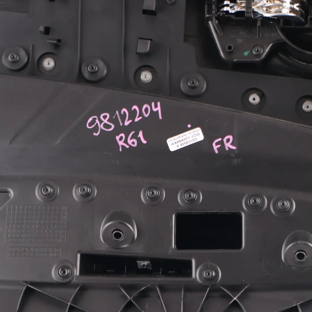 Door Card Front Right O/S Door Trim Panel Carbon Black to Mini Paceman R61 with Part number 9812204 Mini Paceman R61 Door Card Front Right O/S Door Trim Panel Carbon Black - SKU 9812204 - Part number 9812204