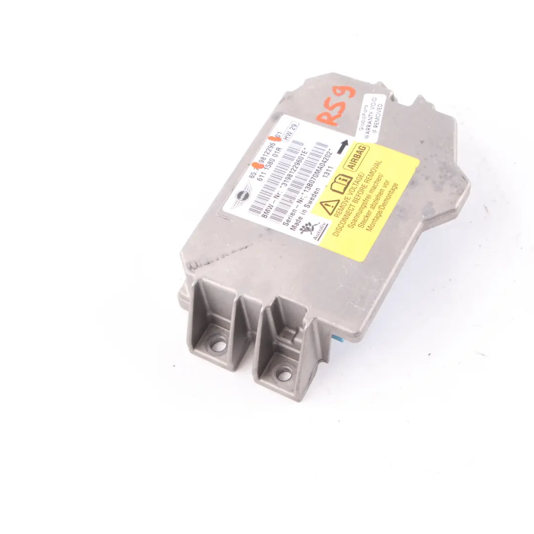  Airbag Module Mini R57 R59 Cabrio Convertible ECU Control Unit Air Bag - SKU 9812296 - Part number 9812296
