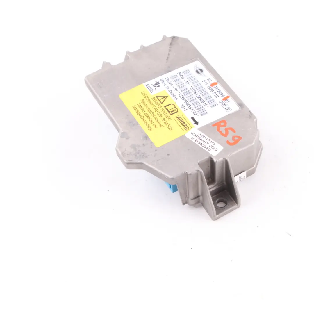  Airbag Module Mini R57 R59 Cabrio Convertible ECU Control Unit Air Bag - SKU 9812296 - Part number 9812296