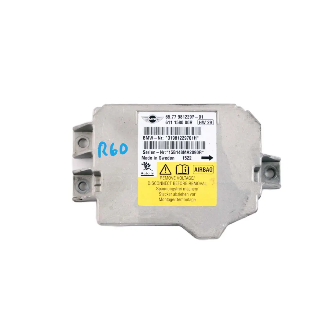 Module ECU Control Unit Module pour Mini Cooper One R55 R56 R57 Air à propos du numéro de pièce 9812297 Mini Cooper One R55 R56 R57 Air Module ECU Control Unit Module - SKU 9812297 - Numéro de pièce 9812297