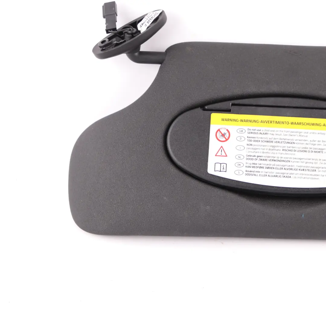 Mini R60 Visiera parasole con illuminazione specchietto nero sinistra - SKU 9812691 - Numero di parte 9812691