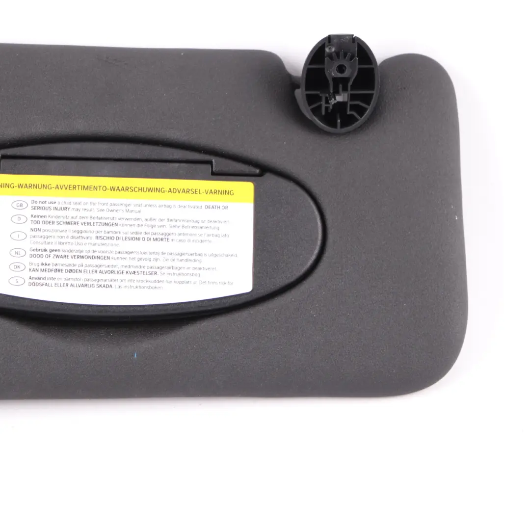 Mini R60 Visiera parasole con illuminazione specchietto nero sinistra - SKU 9812691 - Numero di parte 9812691