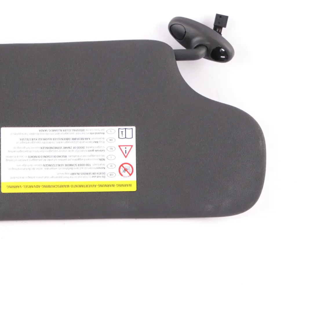 Mini R60 Visiera parasole con illuminazione specchietto nero sinistra - SKU 9812691 - Numero di parte 9812691