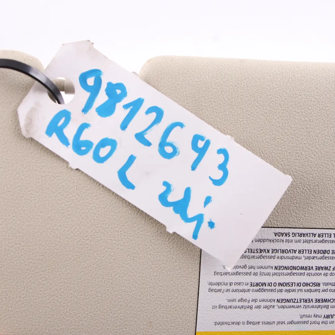 Mini Countryman R60 Sun Visor With Mirror Illumination Light Beige Left - SKU 9812693 - Part number 9812693