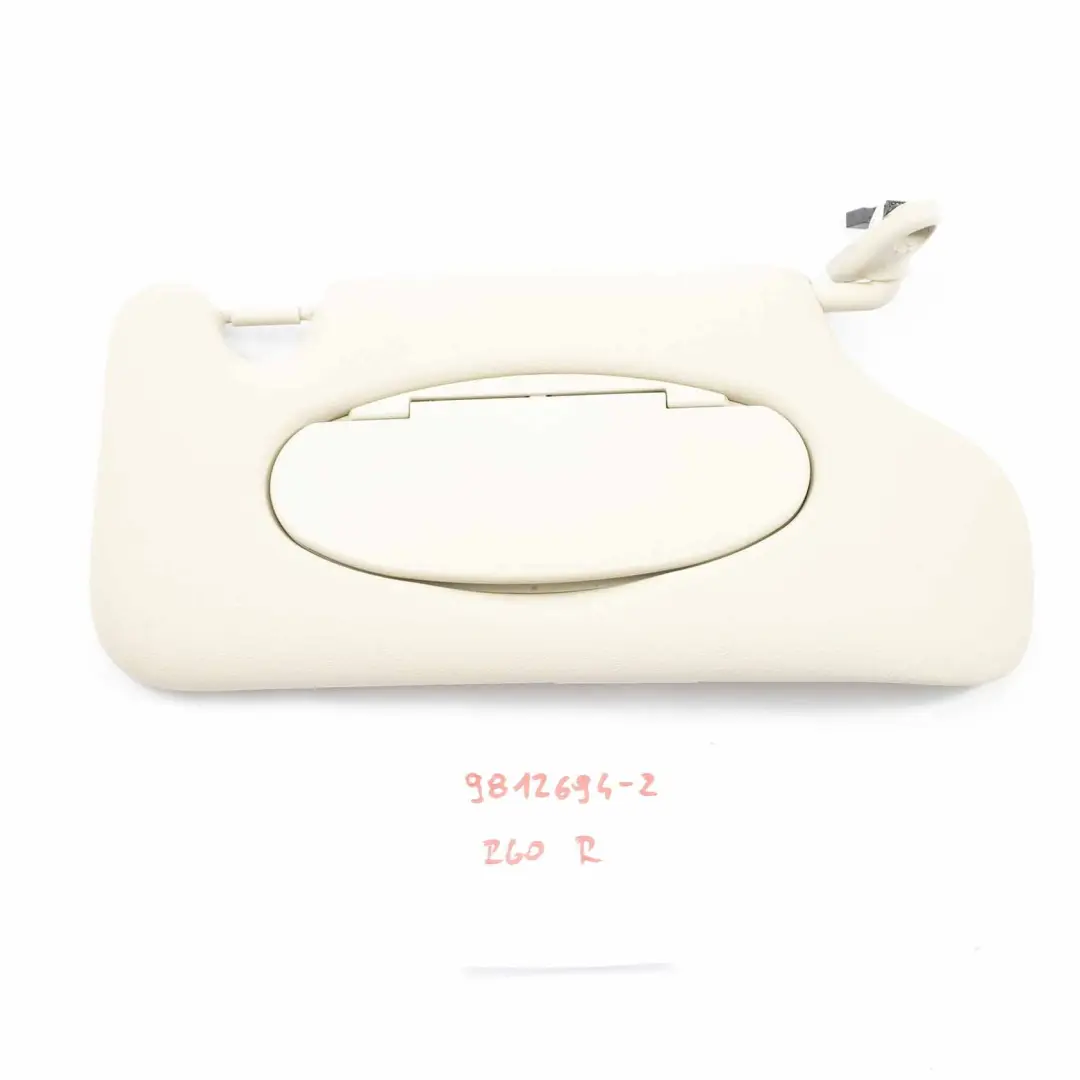 Mini Countryman R60 Visiera Parasole Con Specchio Luce Beige Destra O/S - SKU 9812694-2 - Numero di parte 9812694