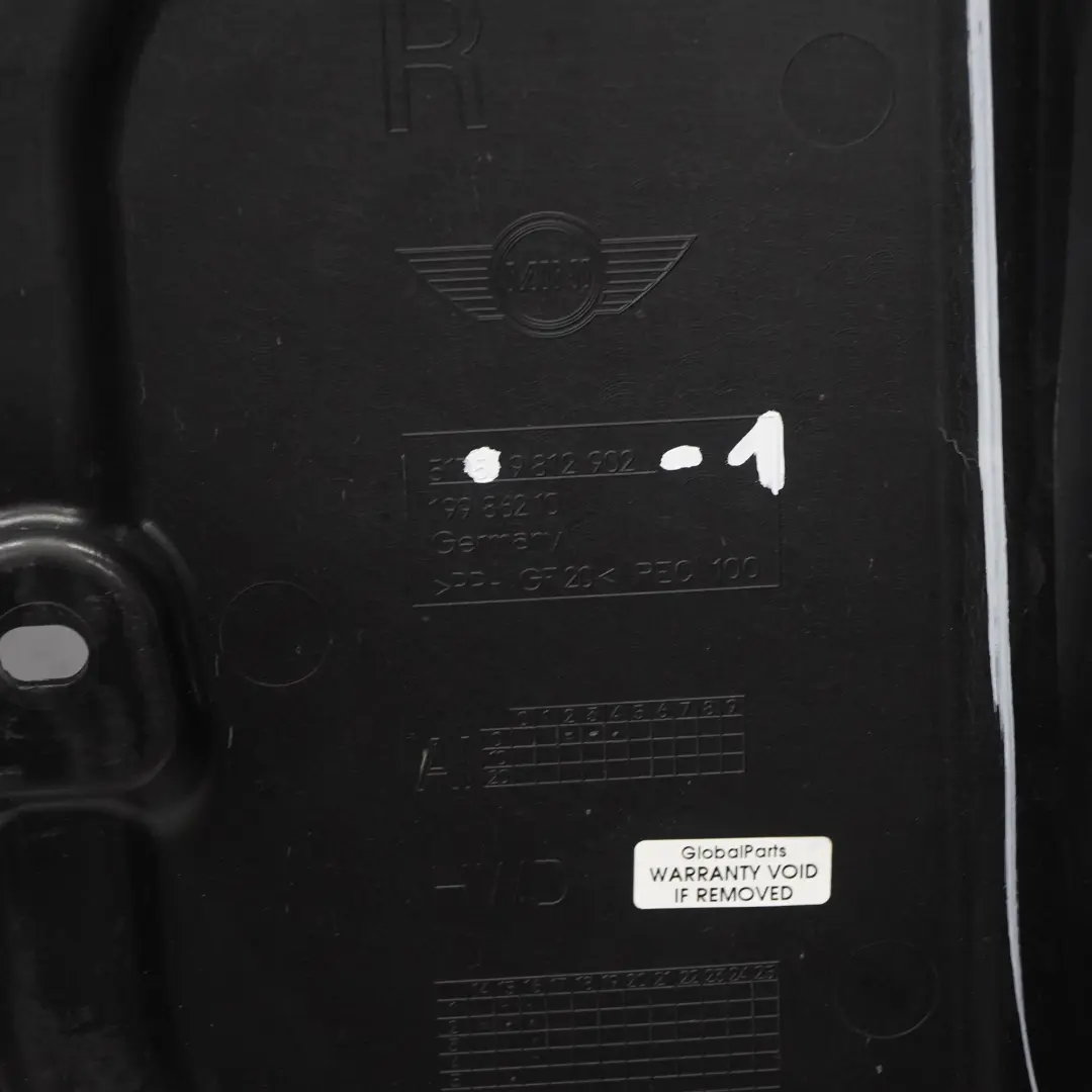 Rivestimento Sottoscocca Posteriore Destro O/S per Mini R60 R61 con numero di parte 9812902 Mini R60 R61 Rivestimento Sottoscocca Posteriore Destro O/S - SKU 9812902-1 - Numero di parte 9812902