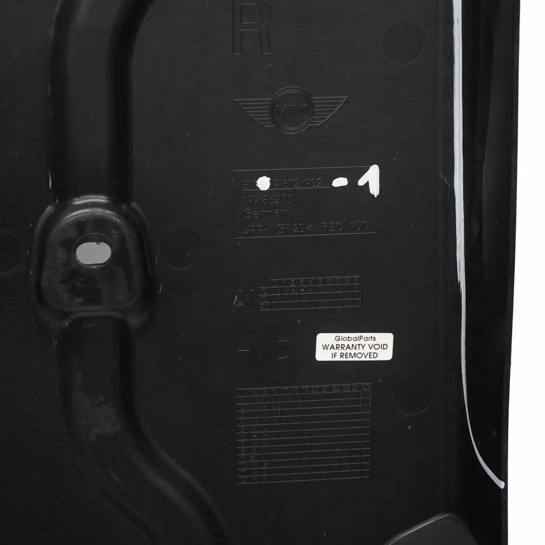 Mini R60 R61 Cubierta De revestimiento De bajos trasera derecha - SKU 9812902-1 - Número de pieza 9812902