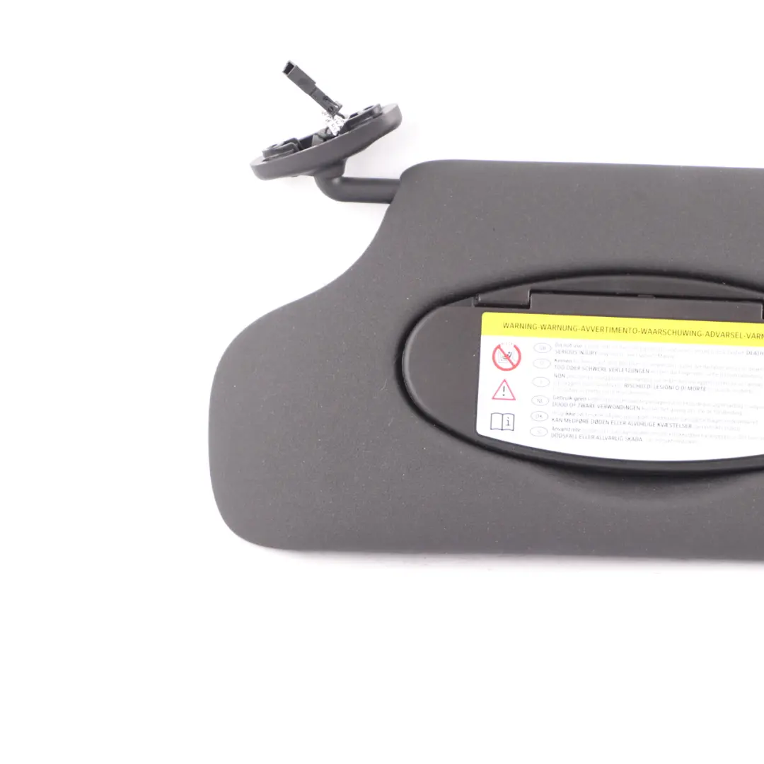 Sun Visor Left N/S Mirror Panel Label Light Carbon Black to Mini Countryman R60 with Part number 9813129 Mini Countryman R60 Sun Visor Left N/S Mirror Panel Label Light Carbon Black - SKU 9813129-1 - Part number 9813129
