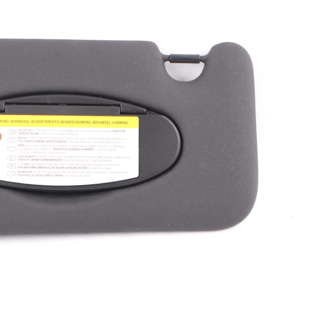 Sun Visor Left N/S Mirror Panel Label Light Carbon Black to Mini Countryman R60 with Part number 9813129 Mini Countryman R60 Sun Visor Left N/S Mirror Panel Label Light Carbon Black - SKU 9813129-1 - Part number 9813129