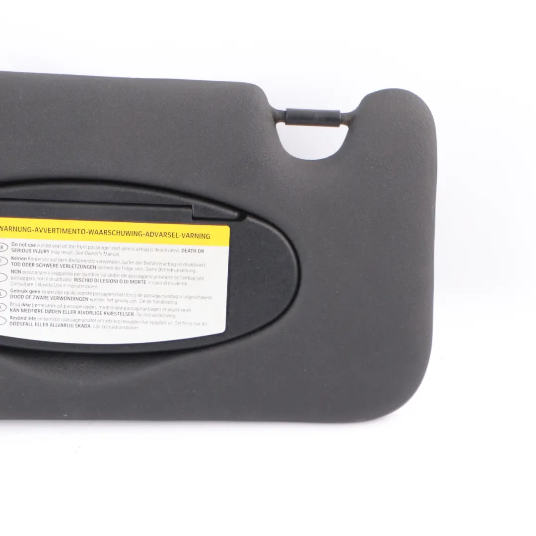 Mini Countryman R60 Sun Visor Left N/S Mirror Panel Label Light Carbon Black - SKU 9813129-2 - Part number 9813129