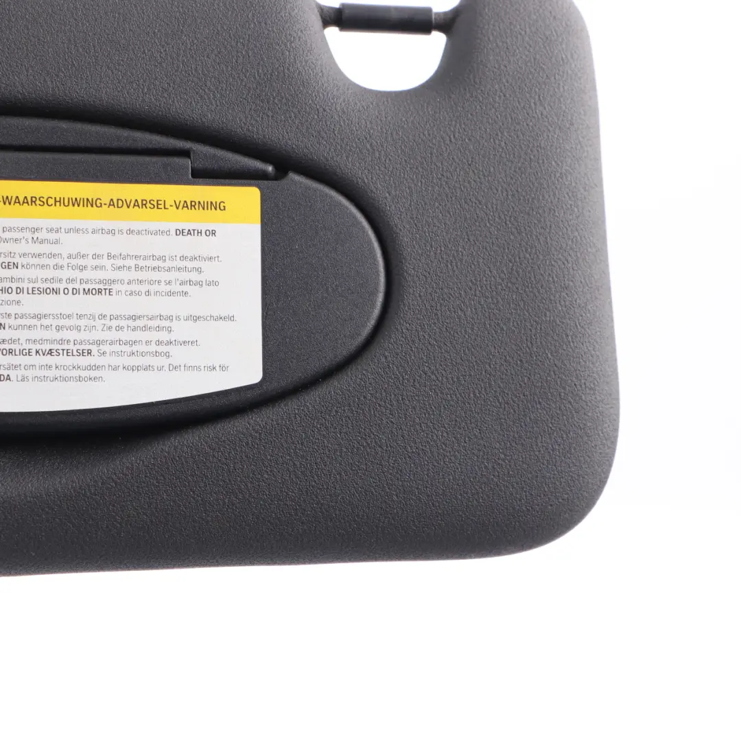 Visiera Parasole Sinistra Specchio Etichetta Luce Carbonio per Mini Countryman R60 con numero di parte 9813129 Mini Countryman R60 Visiera Parasole Sinistra Specchio Etichetta Luce Carbonio - SKU 9813129-2 - Numero di parte 9813129