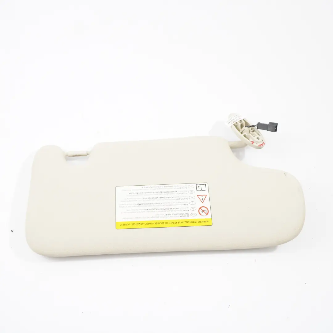 Parasol Izquierdo Etiqueta Cubre Espejo Beige Claro para Mini Cooper Countryman R60 con número de pieza 9813131 Mini Cooper Countryman R60 Parasol Izquierdo Etiqueta Cubre Espejo Beige Claro - SKU 9813131-4 - Número de pieza 9813131