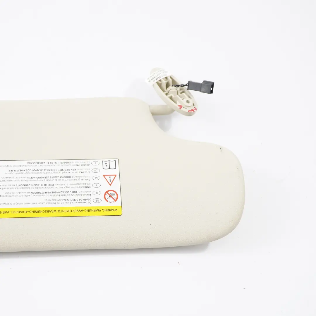 Parasol Izquierdo Etiqueta Cubre Espejo Beige Claro para Mini Cooper Countryman R60 con número de pieza 9813131 Mini Cooper Countryman R60 Parasol Izquierdo Etiqueta Cubre Espejo Beige Claro - SKU 9813131-4 - Número de pieza 9813131