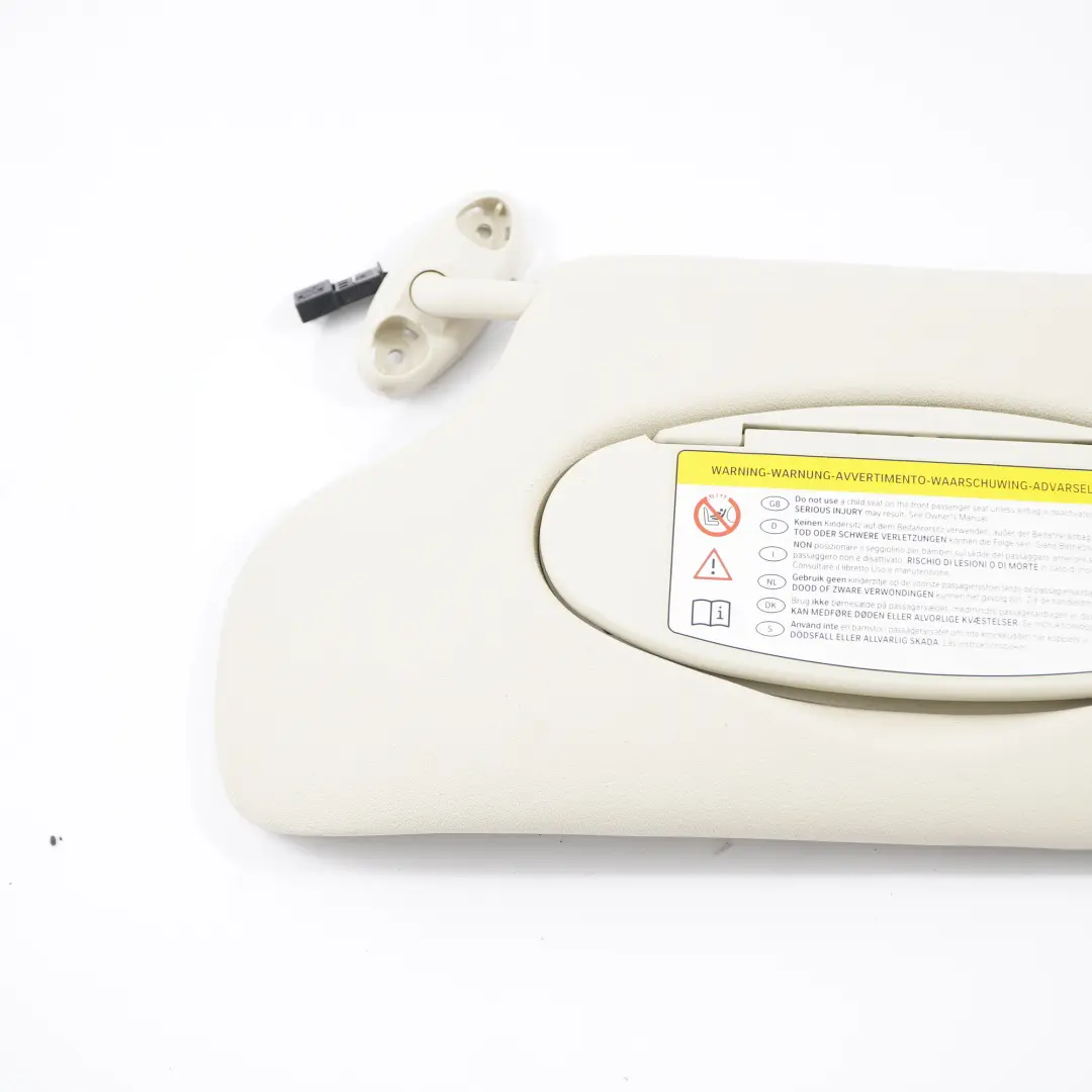Mini R60 Visiera Parasole Sinistra Etichetta Coprispecchietto Beige chiaro - SKU 9813131-4 - Numero di parte 9813131