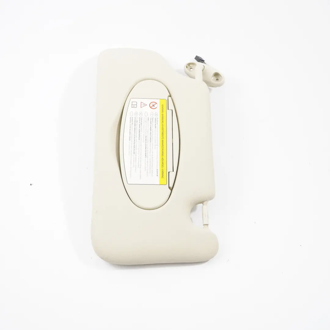 Sun Visor Left N/S Label Mirror Cover Light Beige to Mini Cooper Countryman R60 with Part number 9813131 Mini Cooper Countryman R60 Sun Visor Left N/S Label Mirror Cover Light Beige - SKU 9813131-4 - Part number 9813131