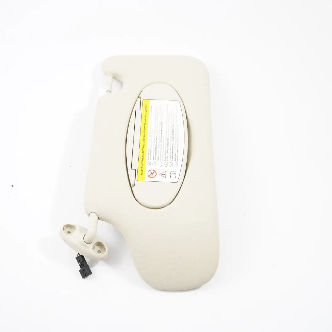 Parasol Izquierdo Etiqueta Cubre Espejo Beige Claro para Mini Cooper Countryman R60 con número de pieza 9813131 Mini Cooper Countryman R60 Parasol Izquierdo Etiqueta Cubre Espejo Beige Claro - SKU 9813131-4 - Número de pieza 9813131