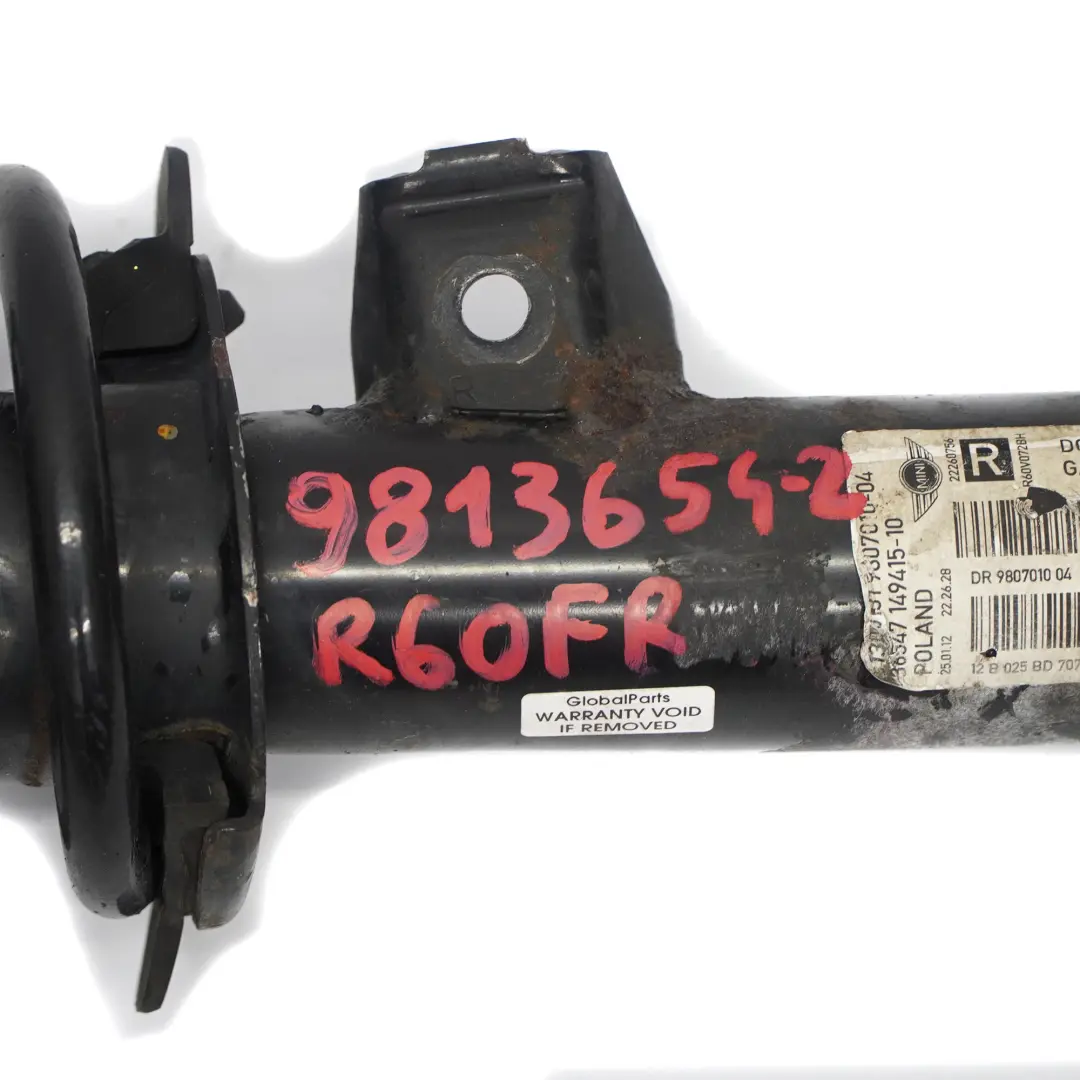 Spring Strut Mini R60 Countryman Front Right O/S Suspension Shock Absorber - SKU 9813654-2 - Part number 9813654