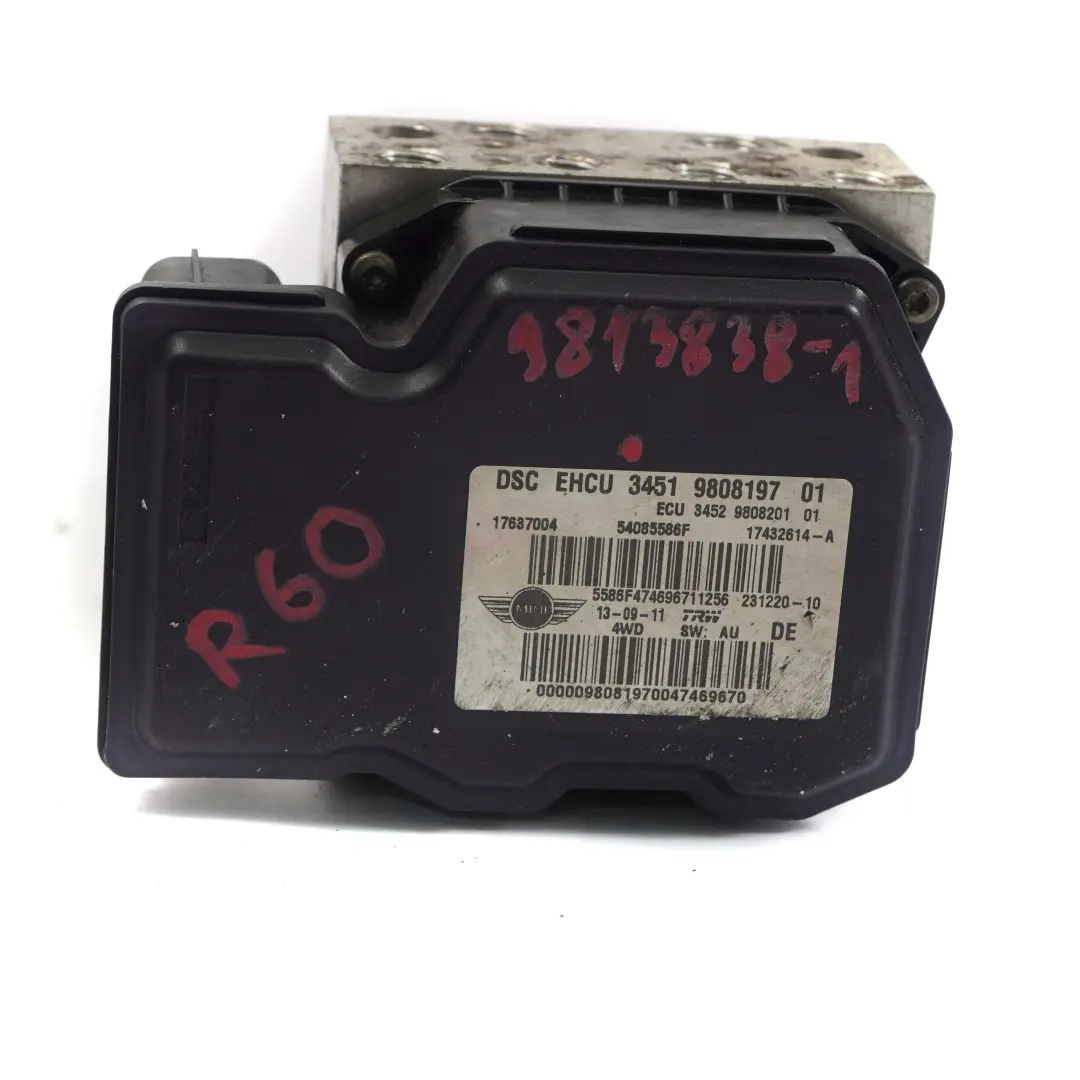 Mini R60 R61 Cooper S D DSC Hydro Braking Unit Pump Module 9808197 9808201 - SKU 9813838-1 - Part number 9813838
