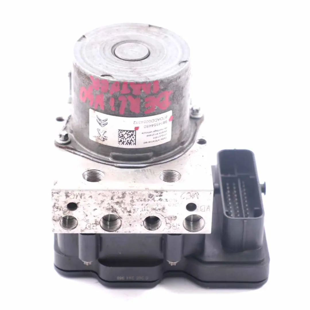 Citroen Berlingo Pompa Freno Modulo ABS Idraulica per Peugeot Partner con numero di parte 9814554480 Peugeot Partner Citroen Berlingo Pompa Freno Modulo ABS Idraulica - SKU 9814554480 - Numero di parte 9814554480