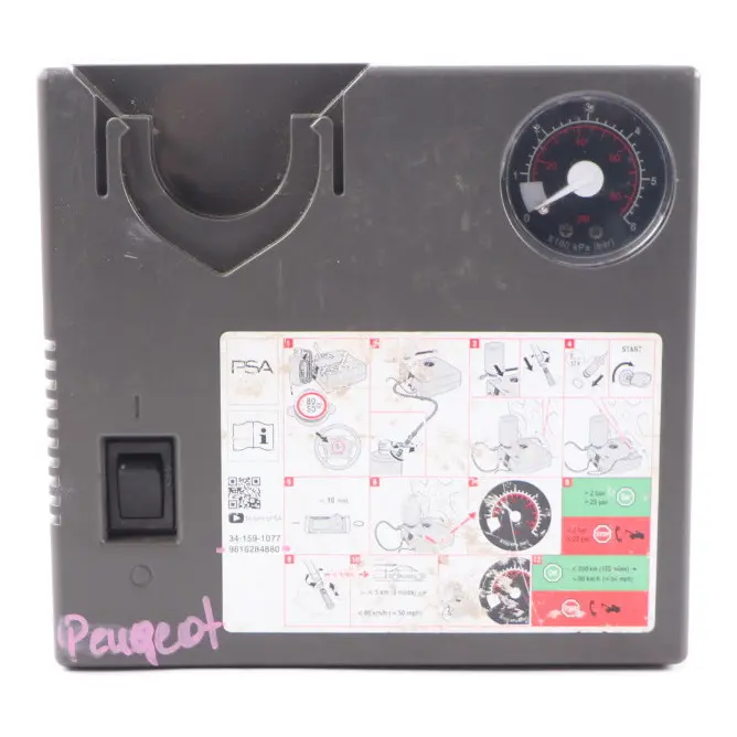 Compresor De Bomba De Aire Para Neumáticos para Peugeot Citroën con número de pieza 9816284880 Peugeot Citroën Compresor De Bomba De Aire Para Neumáticos - SKU 9816284880 - Número de pieza 9816284880