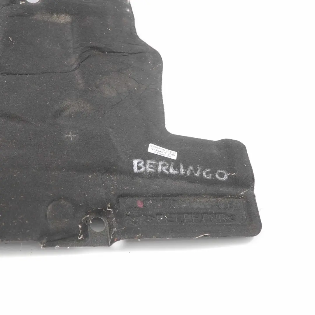 Citroen Berlingo Capot Panneau d'Isolation Acoustique Capot Moteur pour à propos du numéro de pièce 9817514980 Citroen Berlingo Capot Panneau d'Isolation Acoustique Capot Moteur - SKU 9817514980 - Numéro de pièce 9817514980