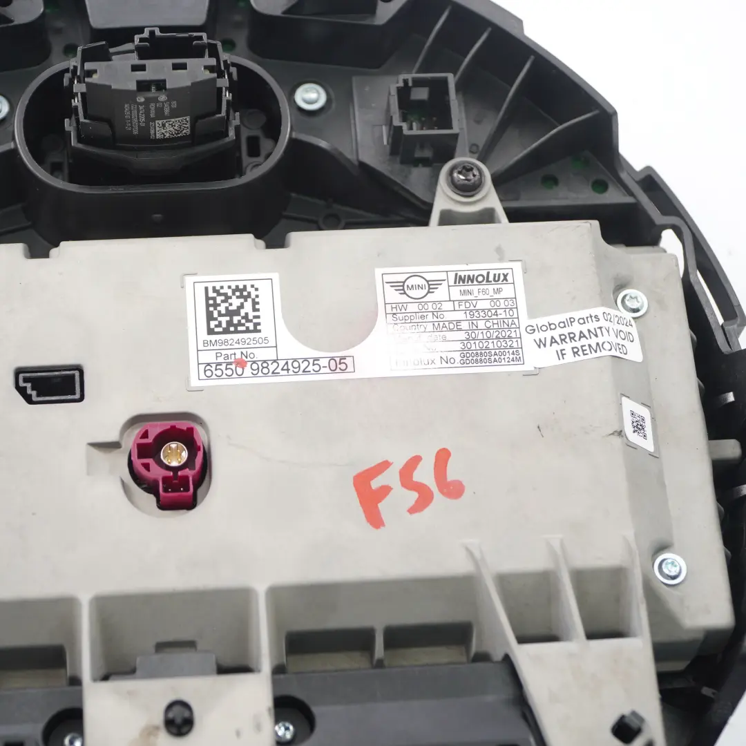 Navegación Pantalla Táctil 8.8" Unidad Central para Mini F55 F56 F60 LCI con número de pieza 9824925 Mini F55 F56 F60 LCI Navegación Pantalla Táctil 8.8" Unidad Central - SKU 9824925 - Número de pieza 9824925