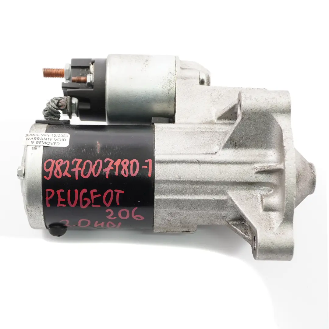 Peugeot 206 2.0 HDI Diesel Engine Starter Motor - SKU 9827007180-1 - Part number 9827007180