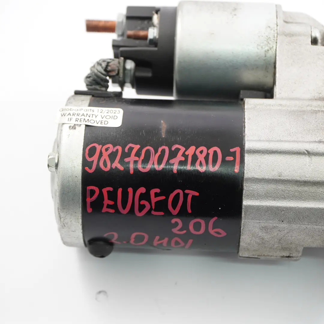 Peugeot 206 2.0 HDI Diesel Engine Starter Motor - SKU 9827007180-1 - Part number 9827007180