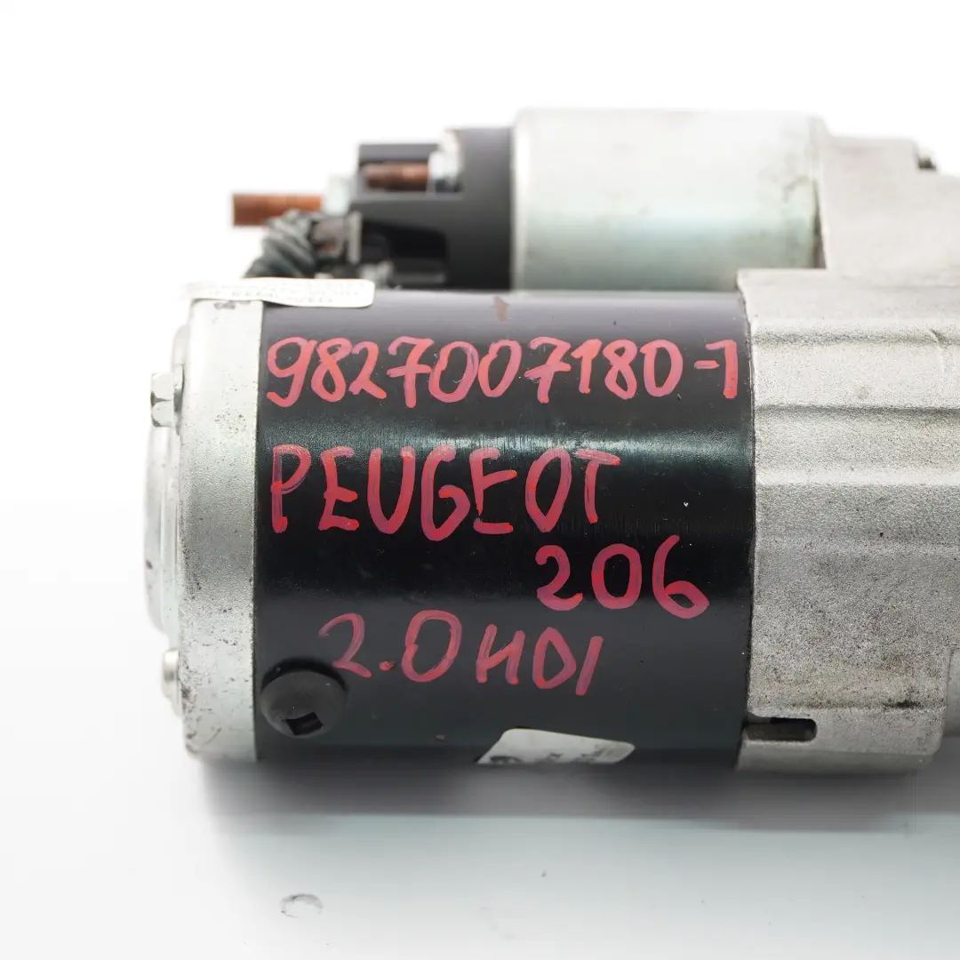 Peugeot 206 2.0 HDI Diesel Engine Starter Motor - SKU 9827007180-1 - Part number 9827007180