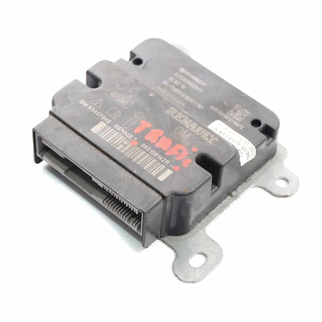 Airbag Modul Air Bag Steuergerät ECU für Renault Trafic 3 Opel Vivaro B mit Teilenummer 985106142R Renault Trafic 3 Opel Vivaro B Airbag Modul Air Bag Steuergerät ECU - SKU 985106142R - Teilenummer 985106142R