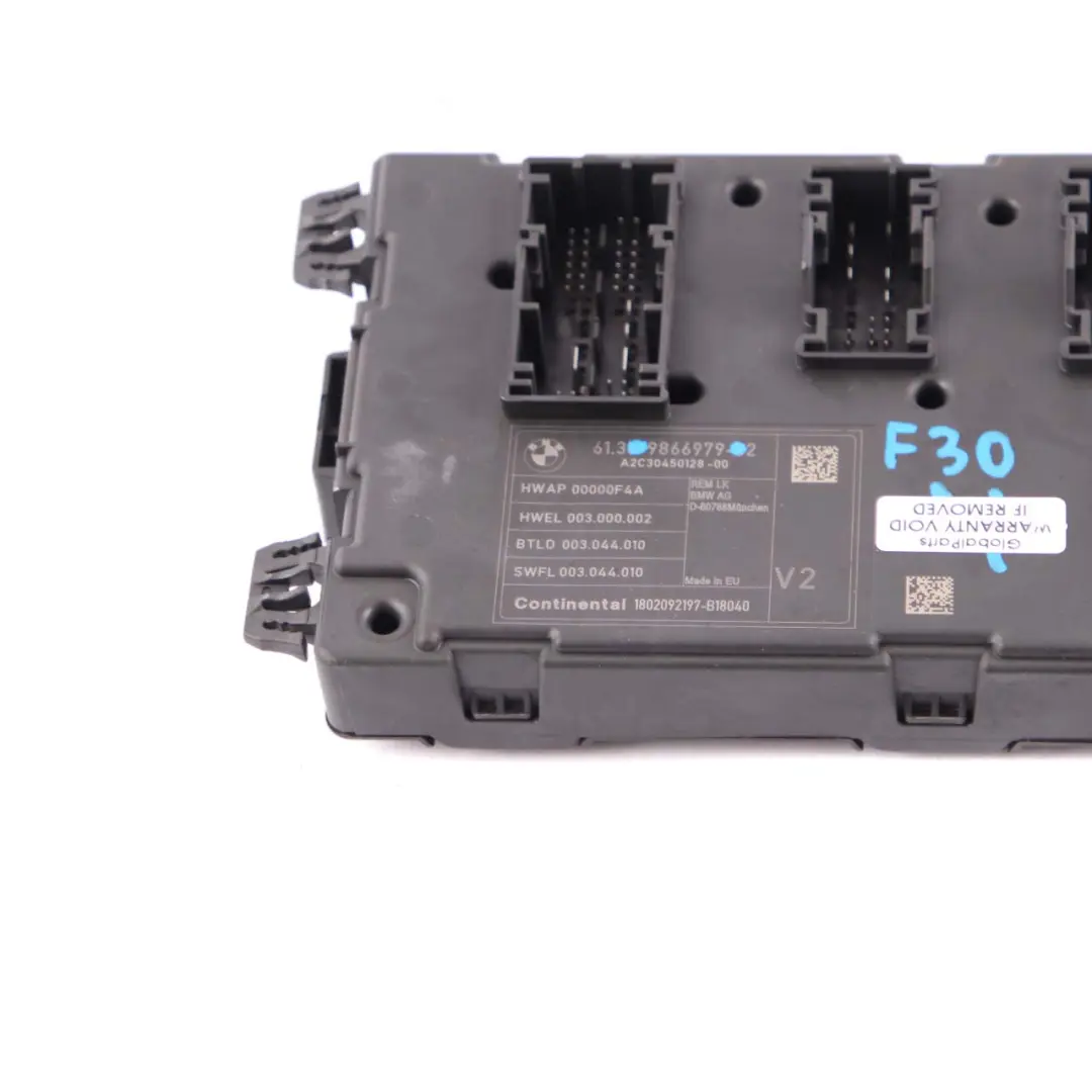 BMW F20 F21 F30 F31 Rear Electronic Module Fuse Box Control Unit V2 REM - SKU 9866979 - Part number 9866979