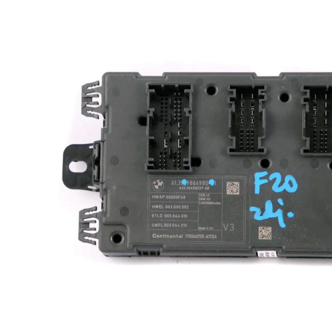 Module de contrôle de la carrosserie Boîte à fusibles REM pour BMW F20 à propos du numéro de pièce 9866980 BMW F20 Module de contrôle de la carrosserie Boîte à fusibles REM - SKU 9866980 - Numéro de pièce 9866980