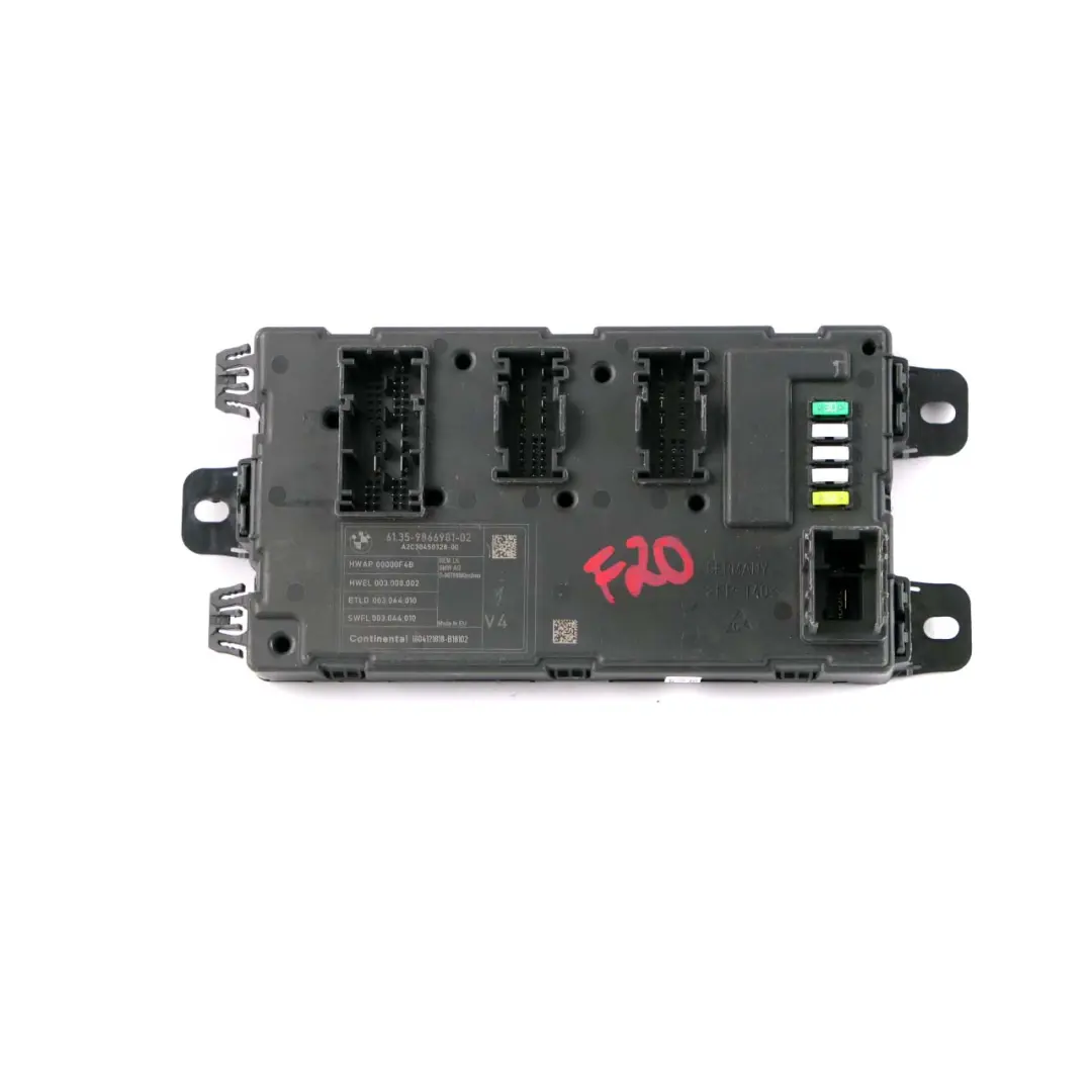 REM Rear Electronic Module Fuse Box Control Unit V4 to BMW 1 Series F20 with Part number 9866981 BMW 1 Series F20 REM Rear Electronic Module Fuse Box Control Unit V4 - SKU 9866981 - Part number 9866981